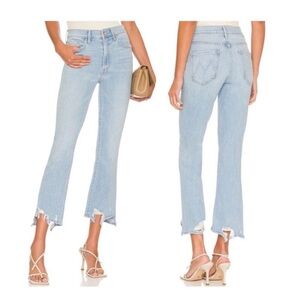MOTHER the insider crop step chew jeans in mentally elsewhere size 27